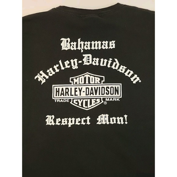 Harley Davidson T Shirt Mens 2XL Black Bahamas 2009 Skull Cotton - Picture 7 of 7